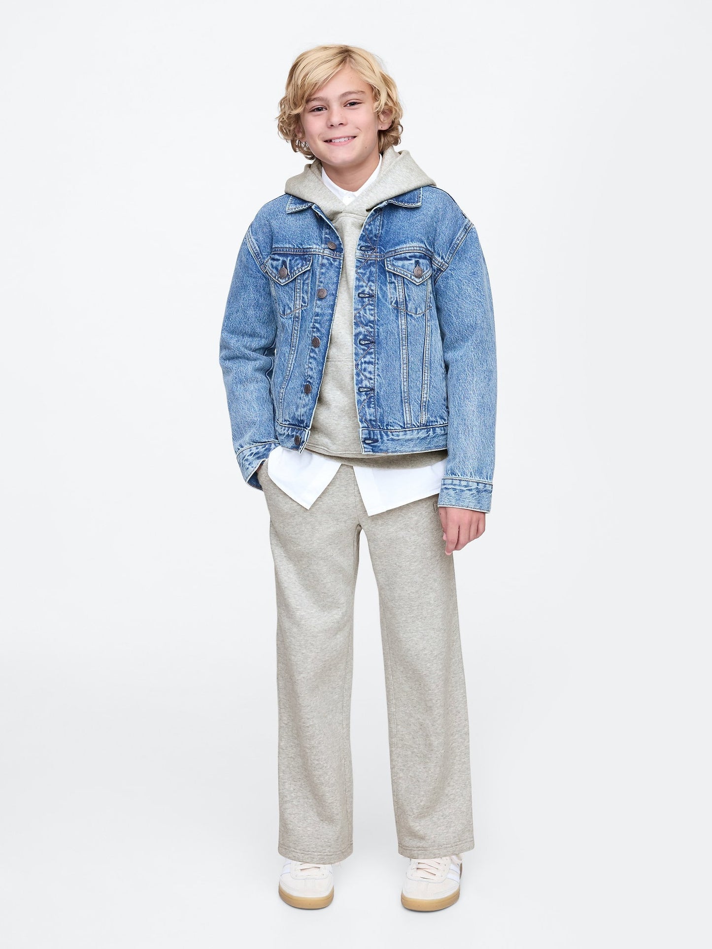 Gri Gap Logo Vintage Soft Baggy Eşofman Altı