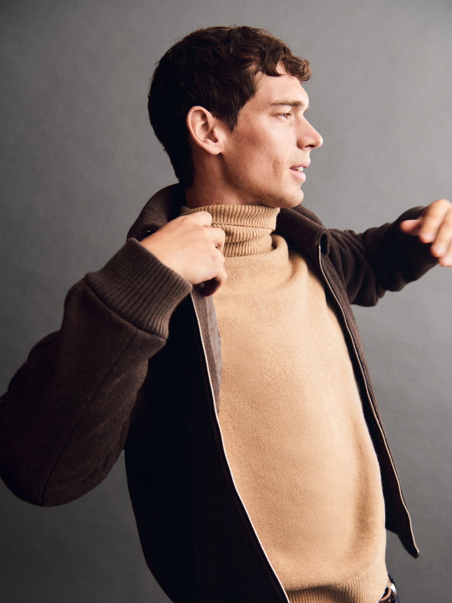 Açık Kahverengi Cashsoft Turtleneck Kazak