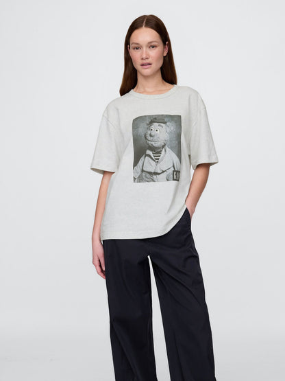 Gri Gap × Disney The Muppets Grafik T-shirt
