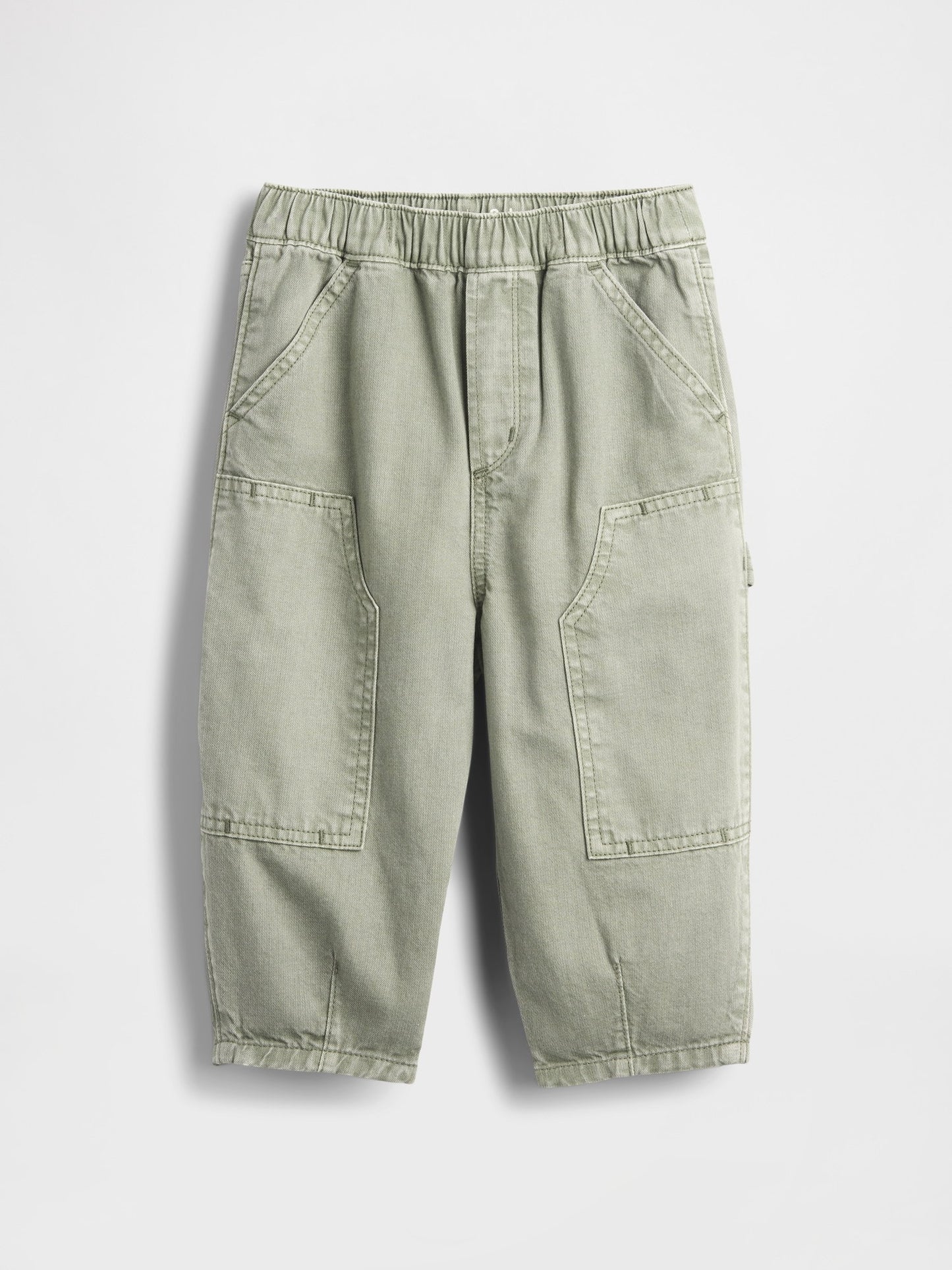 Yeşil Pull-on Barrel Carpenter Jean Pantolon