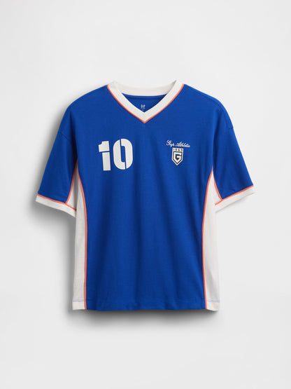 Kobalt Mavisi Oversized Jersey T-shirt