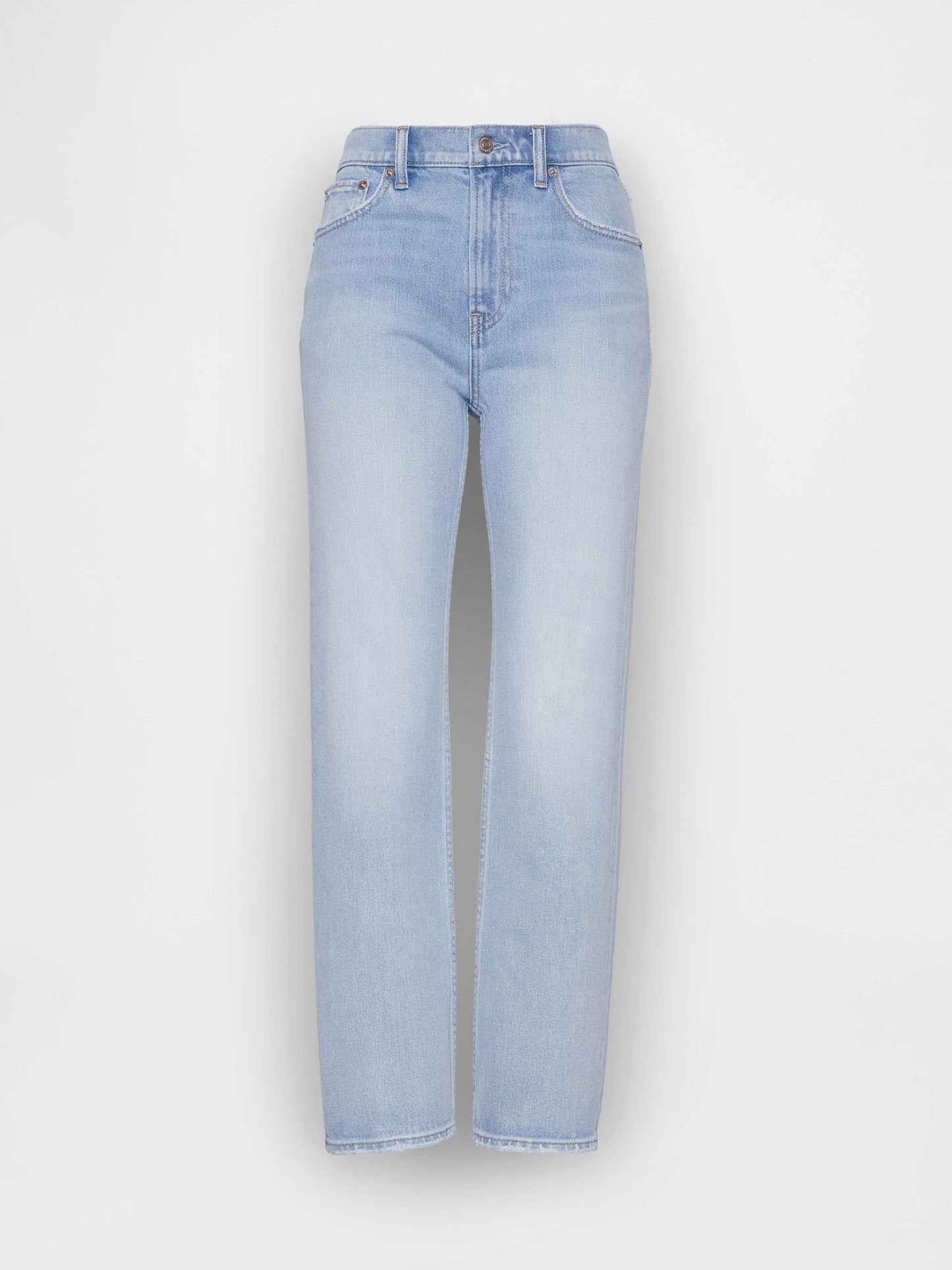 Açık Mavi High Rise ’90s Slim Straight Crop Jean Pantolon