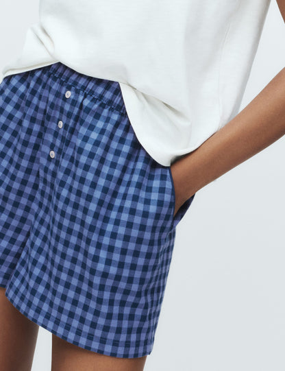 2’li Paket Saf Pamuklu Baskılı Pijama Şortları