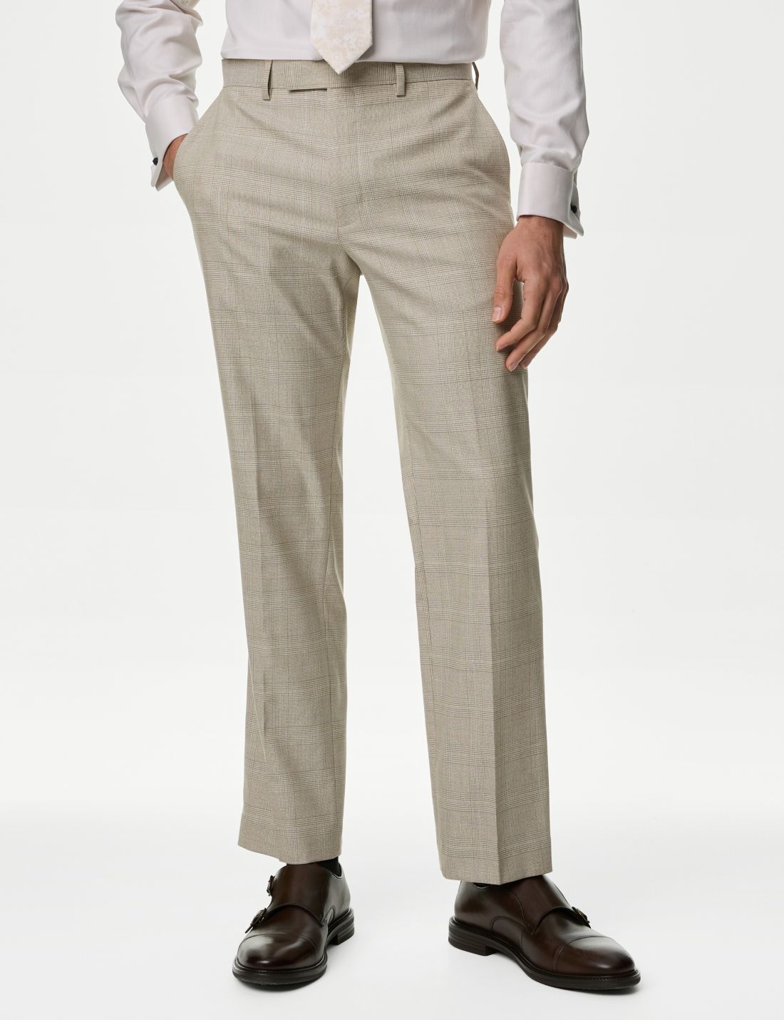 Regular Fit Ekose Desenli Klasik Pantolon