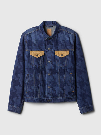 Koyu Mavi Dap × Gap Organik Pamuk Icon Denim Ceket