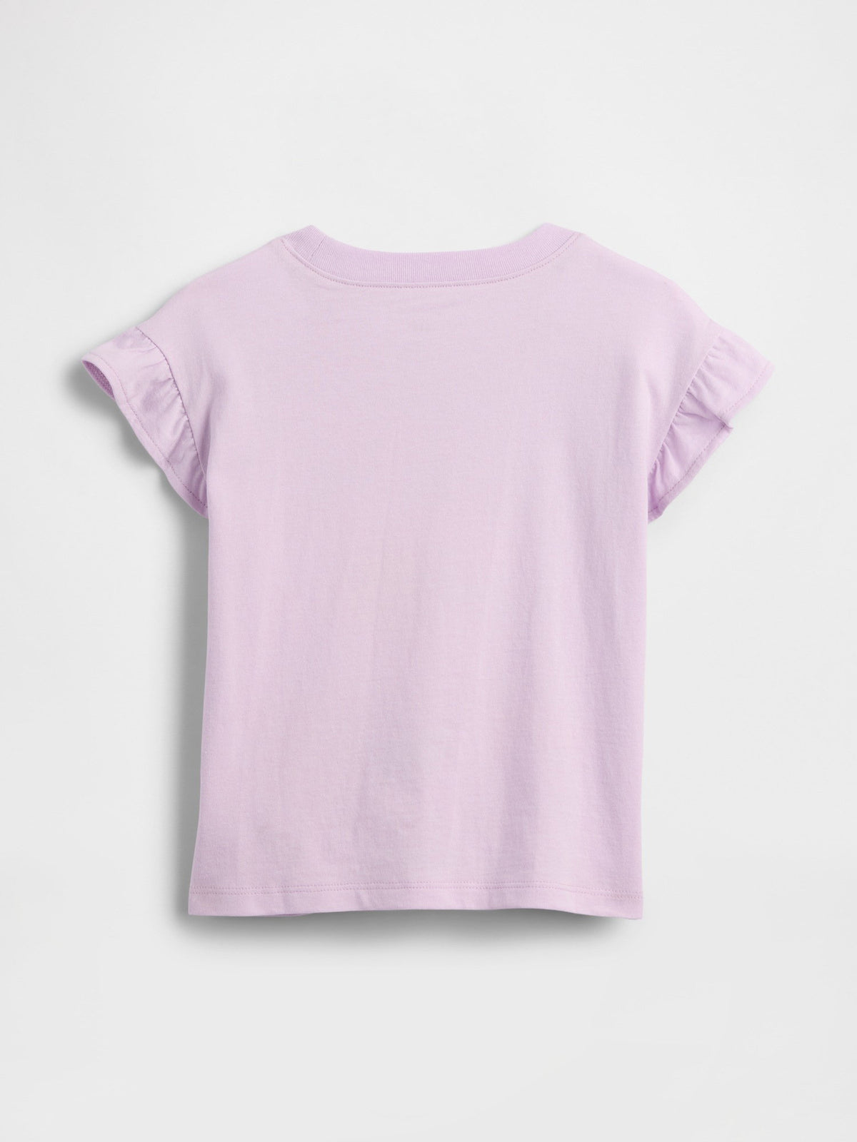 Lila Ruffle 3d Grafik Baskılı T-shirt