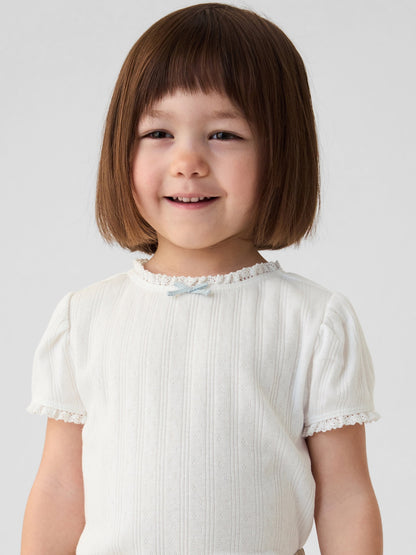 Kırık Beyaz Gap × Dôen Işlemeli T-shirt