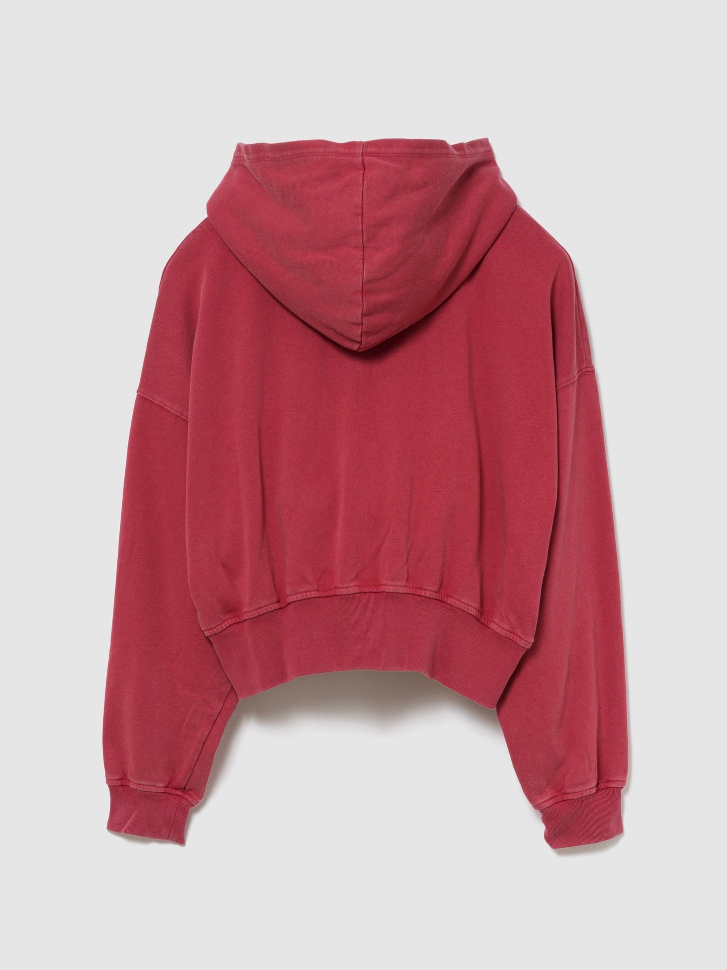Kırmızı Fransız Havlu Kumaş Oversized Gap Logo Fermuarlı Sweatshirt