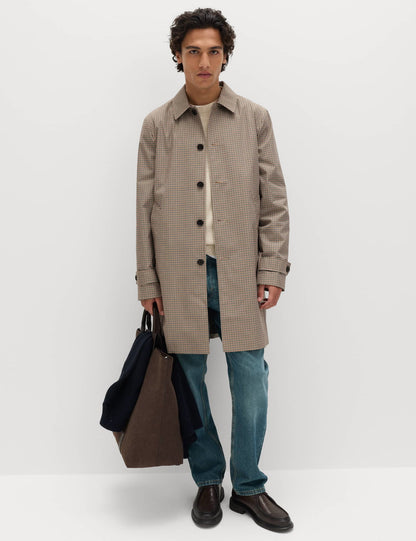 Saf Pamuk Ekose Desenli Stormwear Mac Kaban