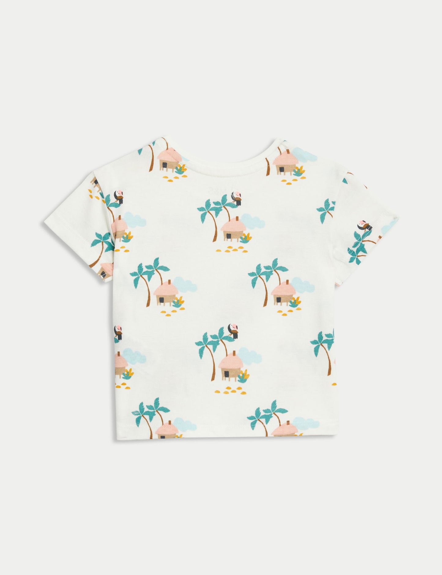 Saf Pamuklu Kısa Kollu 3'lü T-shirt (0-3 Yaş)