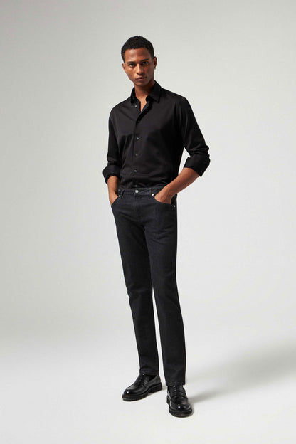 Damat Slim Fit Siyah Efsane Denim. Hafif, Yumuşak, Rinse Yıkamalı Denim Pantolon