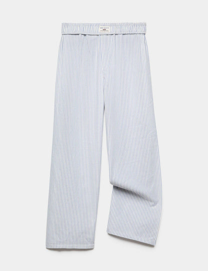 Saf Pamuklu Çizgili Pijama Altı