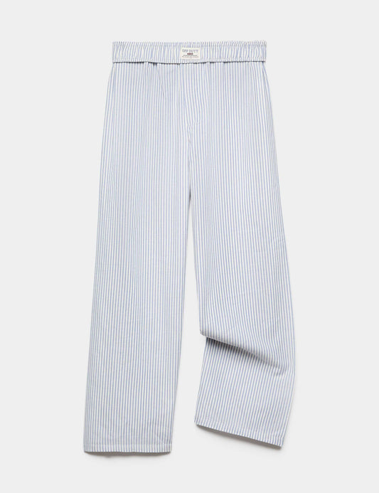 Saf Pamuklu Çizgili Pijama Altı