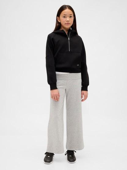 Açık Gri Wide-leg Foldover Leggings Tayt
