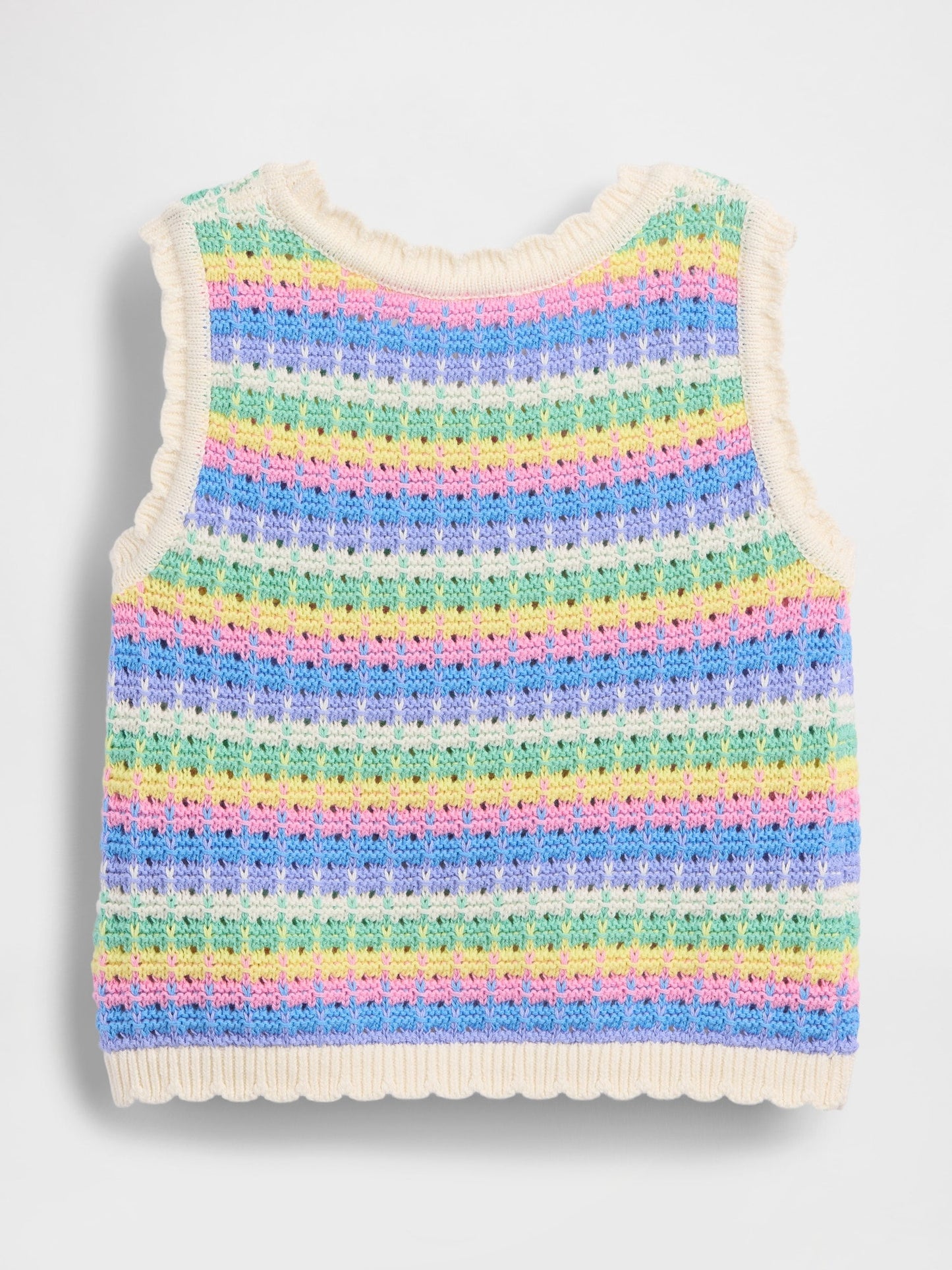 Çok Renkli Crochet Askılı Üst