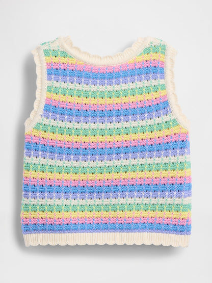 Çok Renkli Crochet Askılı Üst