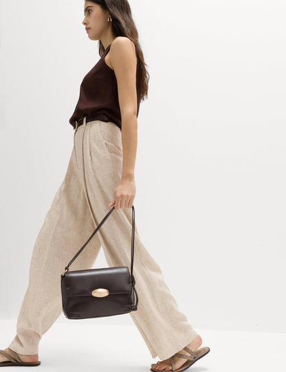 Keten Karışımlı Wide Leg Pantolon