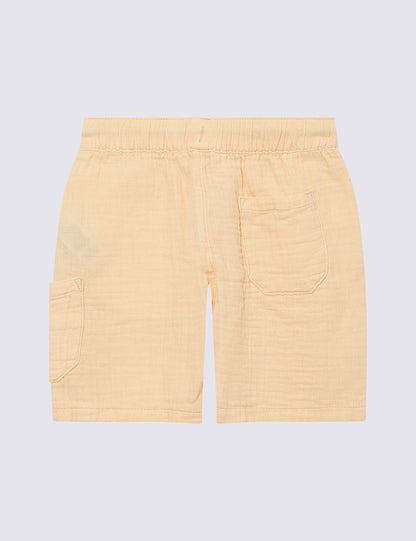 Saf Pamuklu Dokuma Regular Fit Şort (2-7 Yaş)