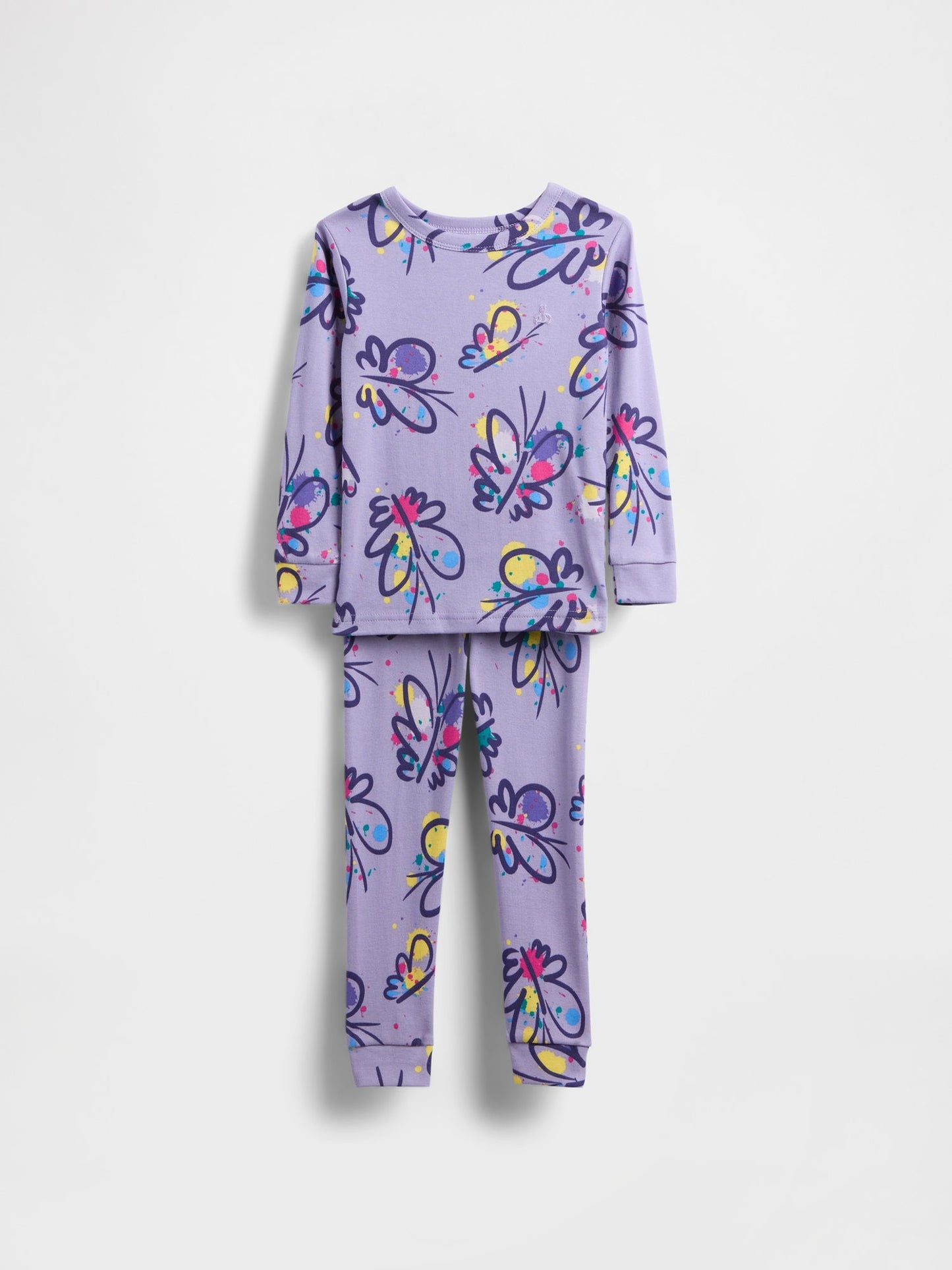 Mor %100 Organik Pamuk Grafik Baskılı Pijama Takımı