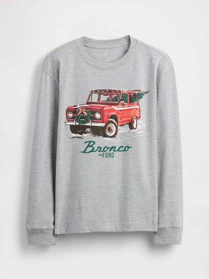 Gri Relaxed Grafik T-shirt