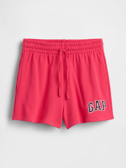 Pembe Gap Logo Fransız Havlu Kumaş Şort