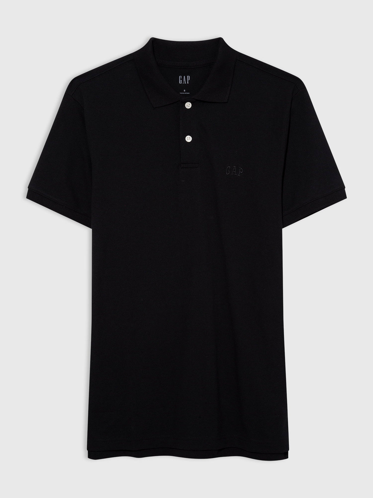 Siyah Gap Logo Piqué Polo Yaka T-shirt
