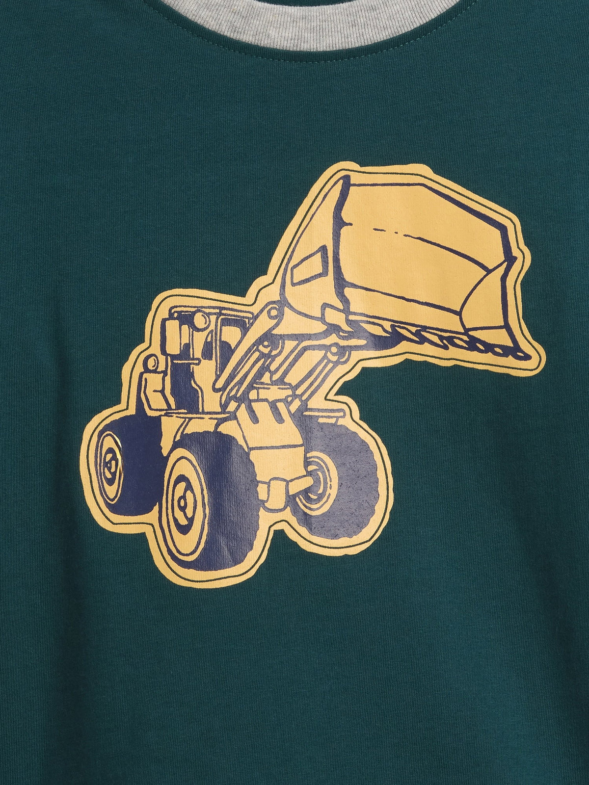 Koyu Yeşil Grafik Baskılı T-shirt