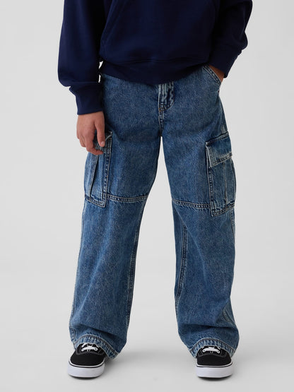 Mavi Baggy Kargo Jean Pantolon