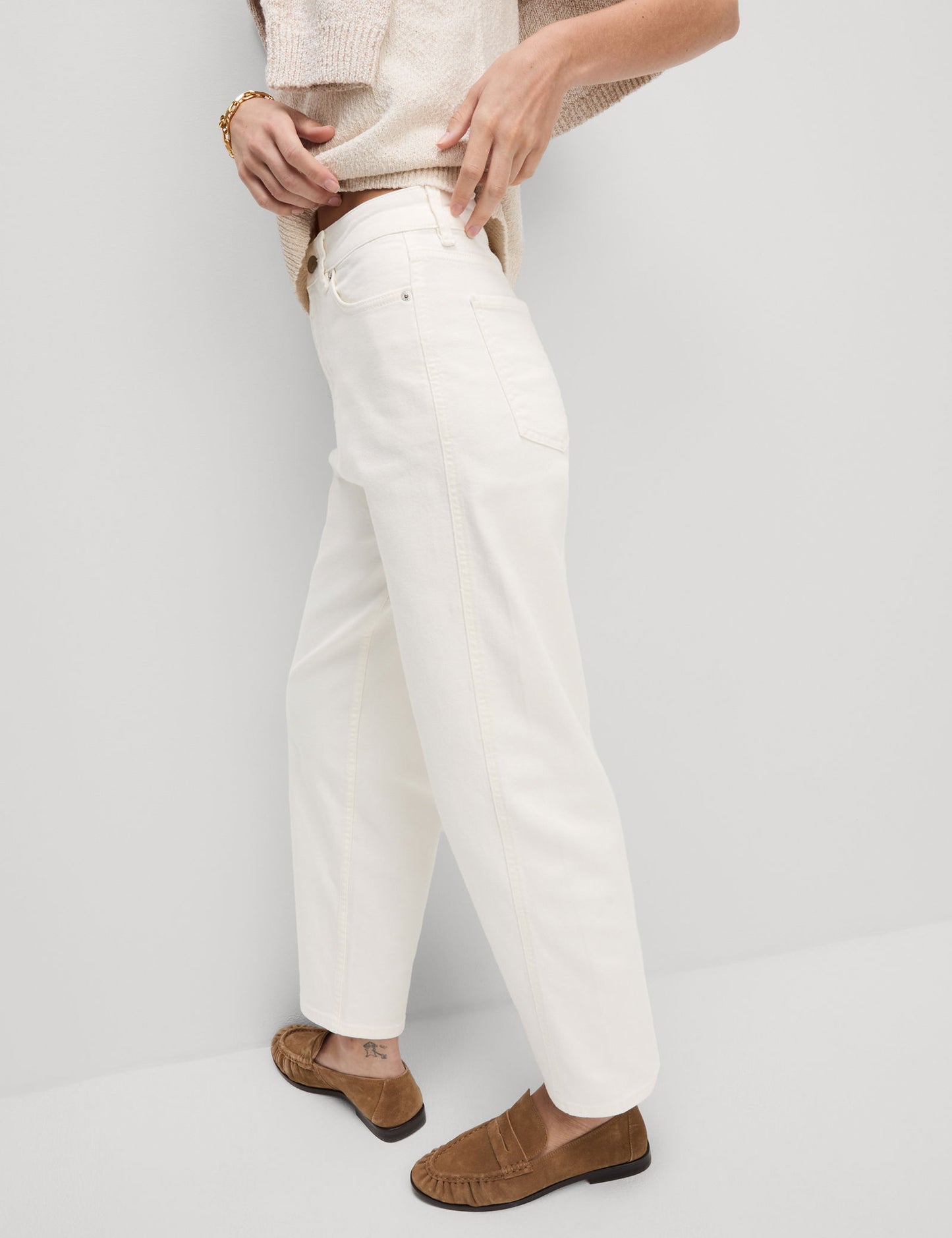 Yüksek Bel Carrot Leg Jean Pantolon