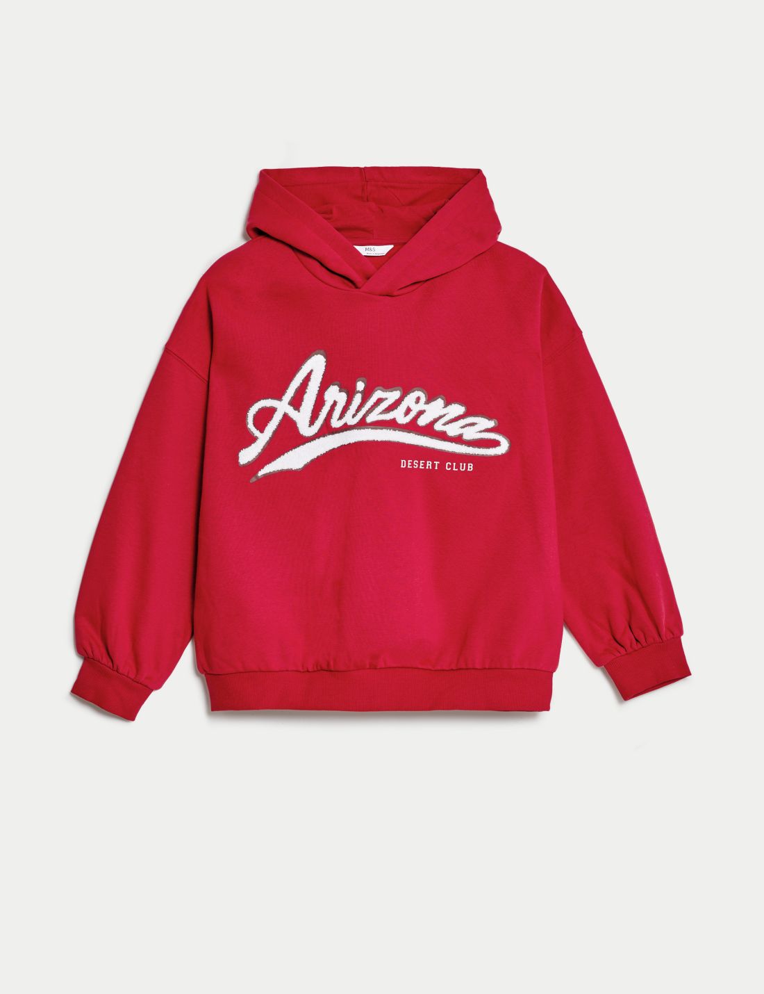 Slogan Desenli Kapüşonlu Sweatshirt