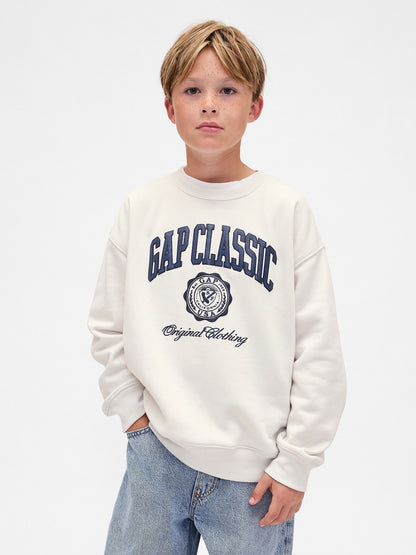 Beyaz Vintagesoft Relaxed Logo Sweatshirt