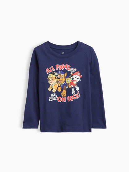 Lacivert Paw Patrol Grafik Baskılı T-shirt