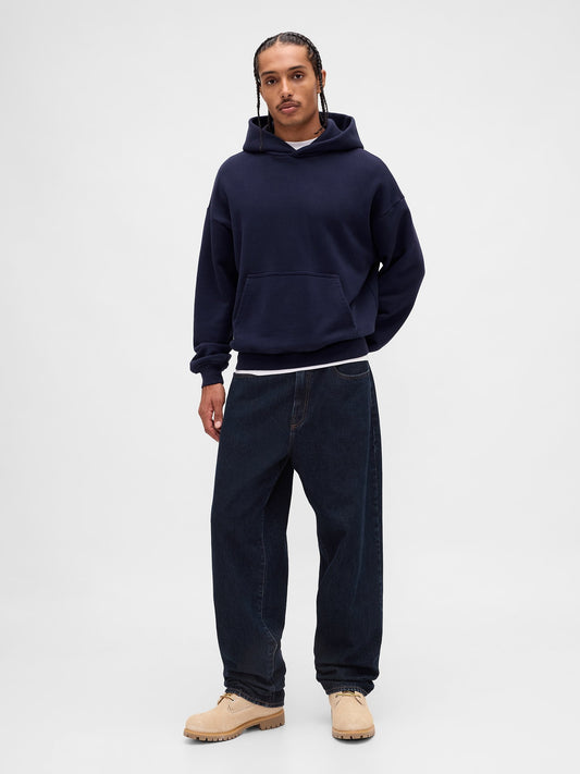 Koyu Mavi Baggy Jean Pantolon