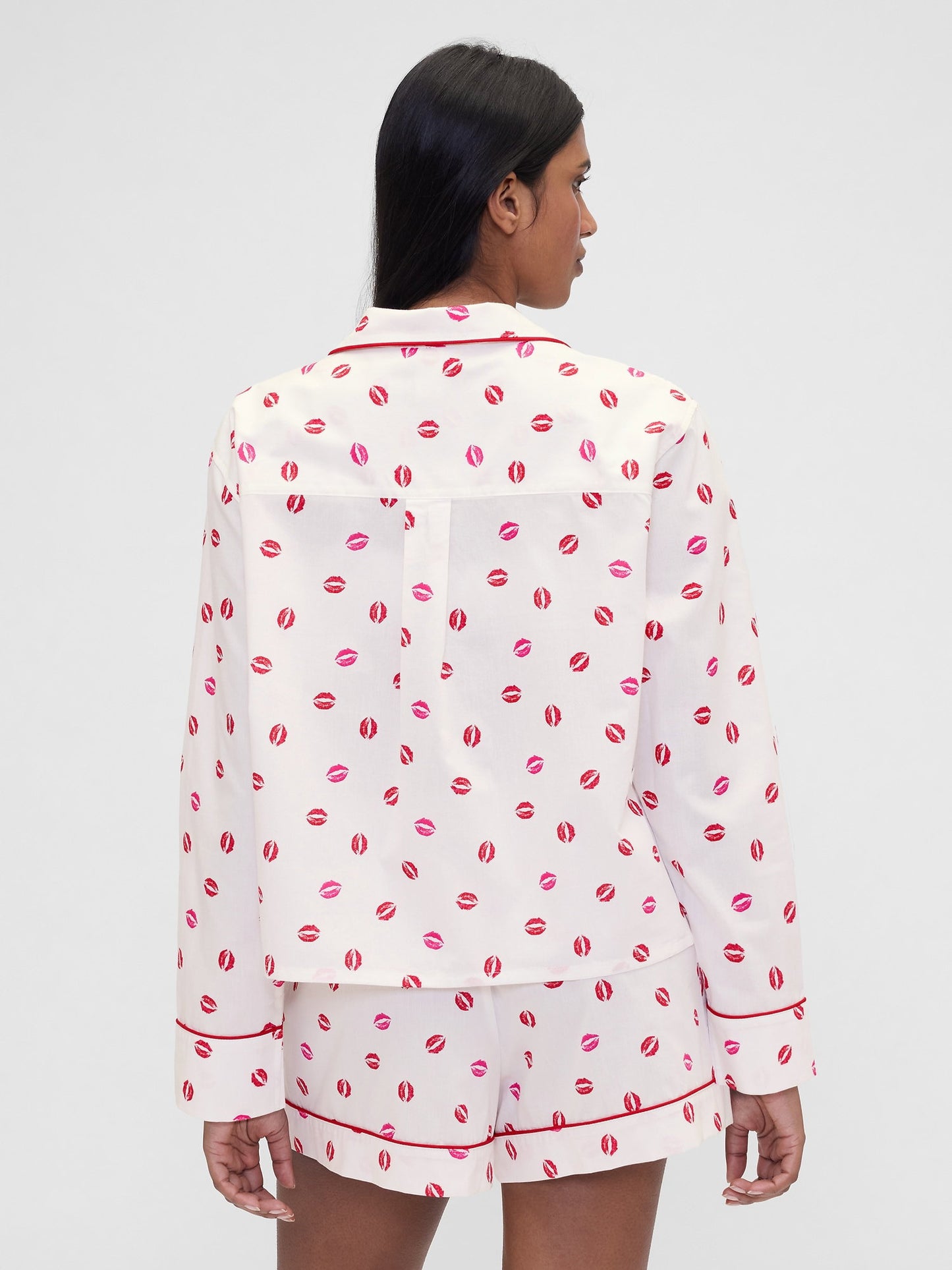 Kırık Beyaz Gap × Summer Fridays Relaxed Poplin Kiss Pijama Üstü