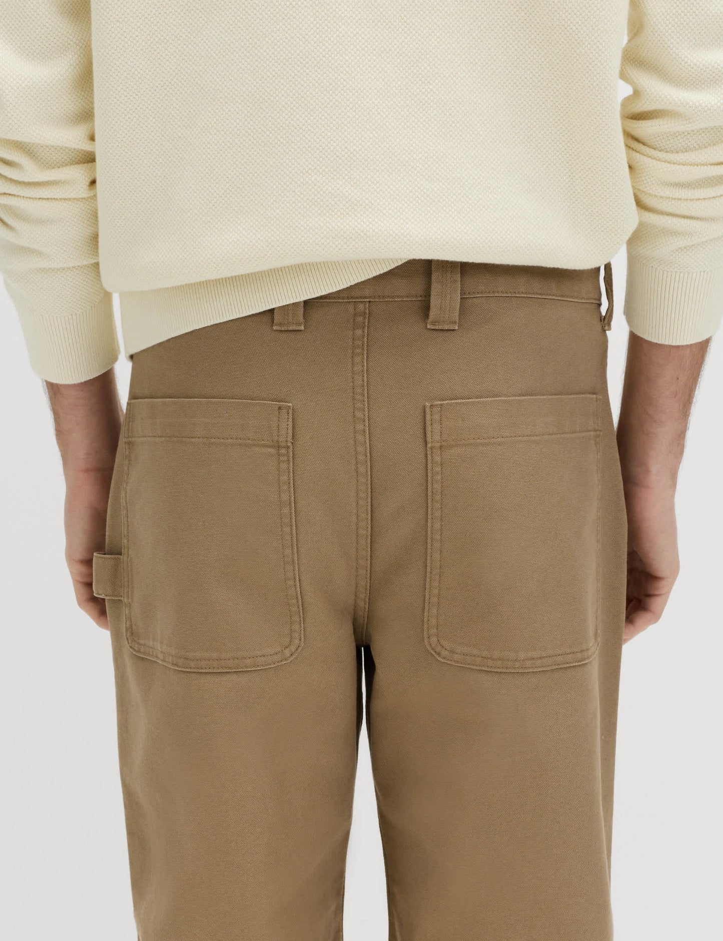 Saf Pamuk Loose Fit Utility Pantolon