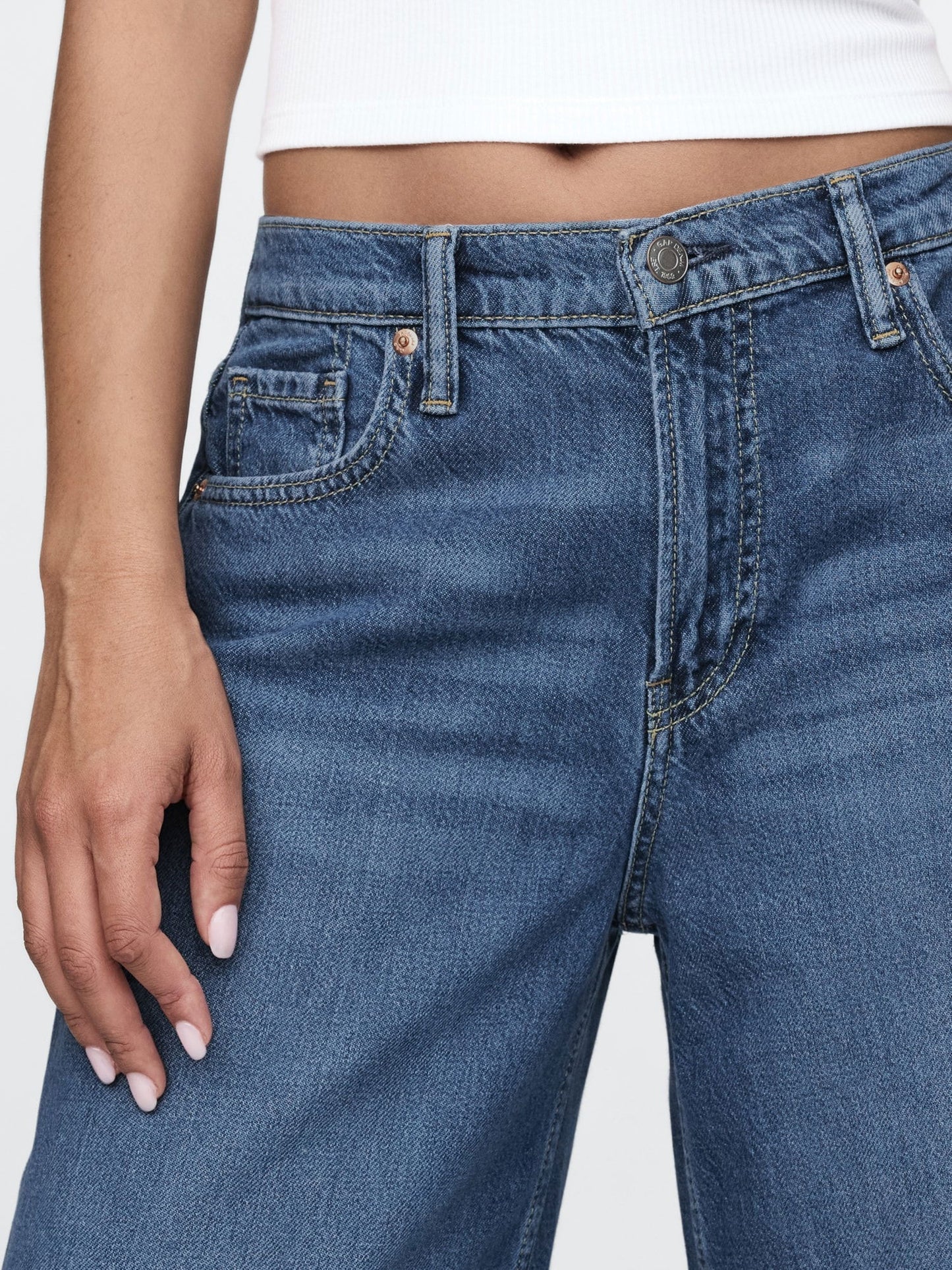 Mavi Mid Rise Ultrasoft Baggy Jean Pantolon
