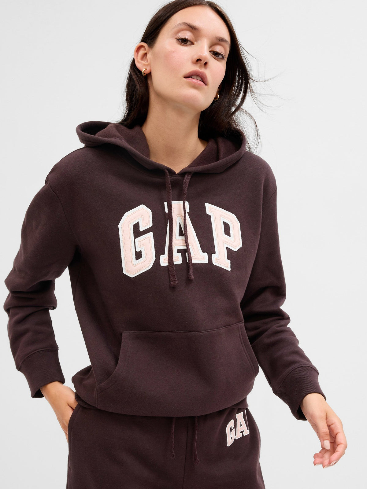 Kahverengi Gap Logo Fleece Sweatshirt