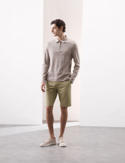 Pamuk Karışımlı Regular Fit Lightweight Chino Şort