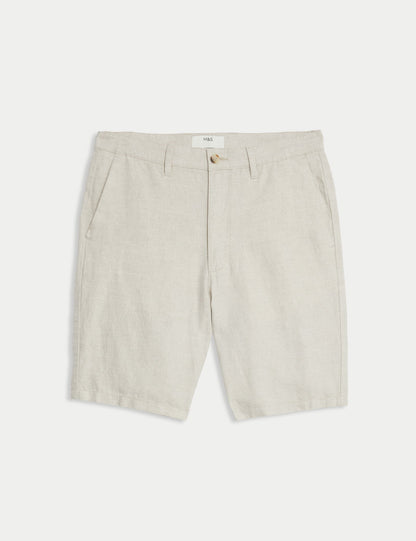 Regular Fit Keten Chino Şort
