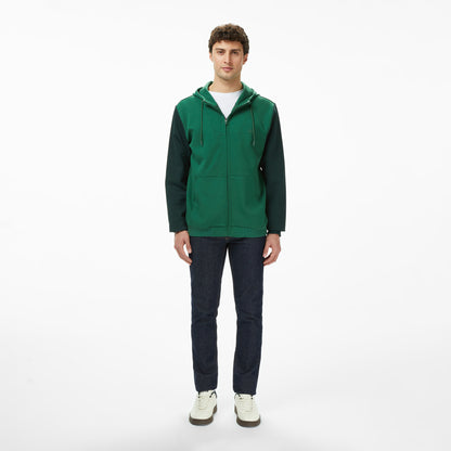 Lacoste Erkek Slim Fit Kapüşonlu Renk Bloklu Yeşil Sweatshirt