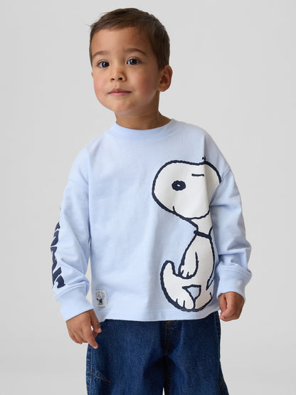 Açık Mavi Peanuts Grafik Baskılı T-shirt