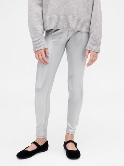 Gri Shine Leggings Tayt