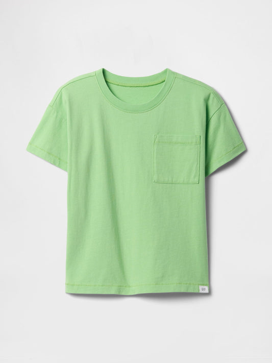 Yeşil Cepli T-Shirt
