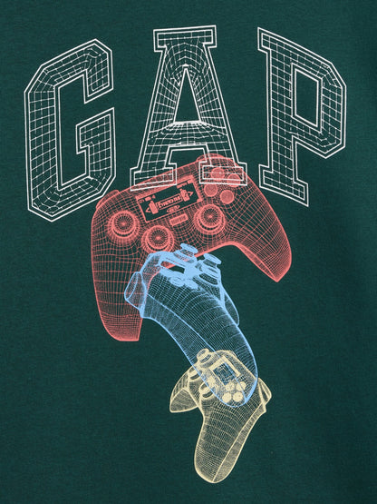 Koyu Yeşil Relaxed Gap Logo Sweatshirt