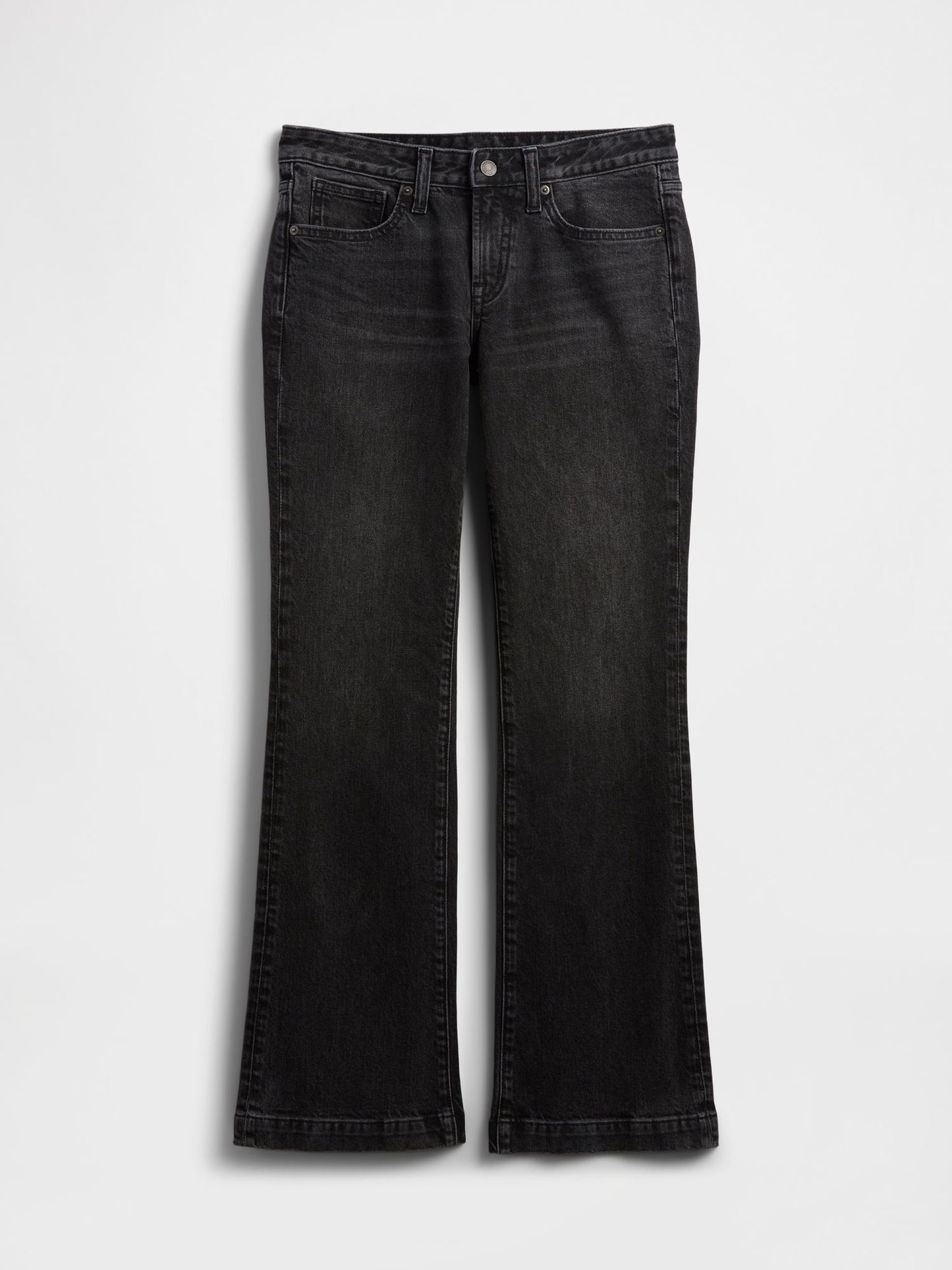 Siyah Low Rise Boot Jean Pantolon