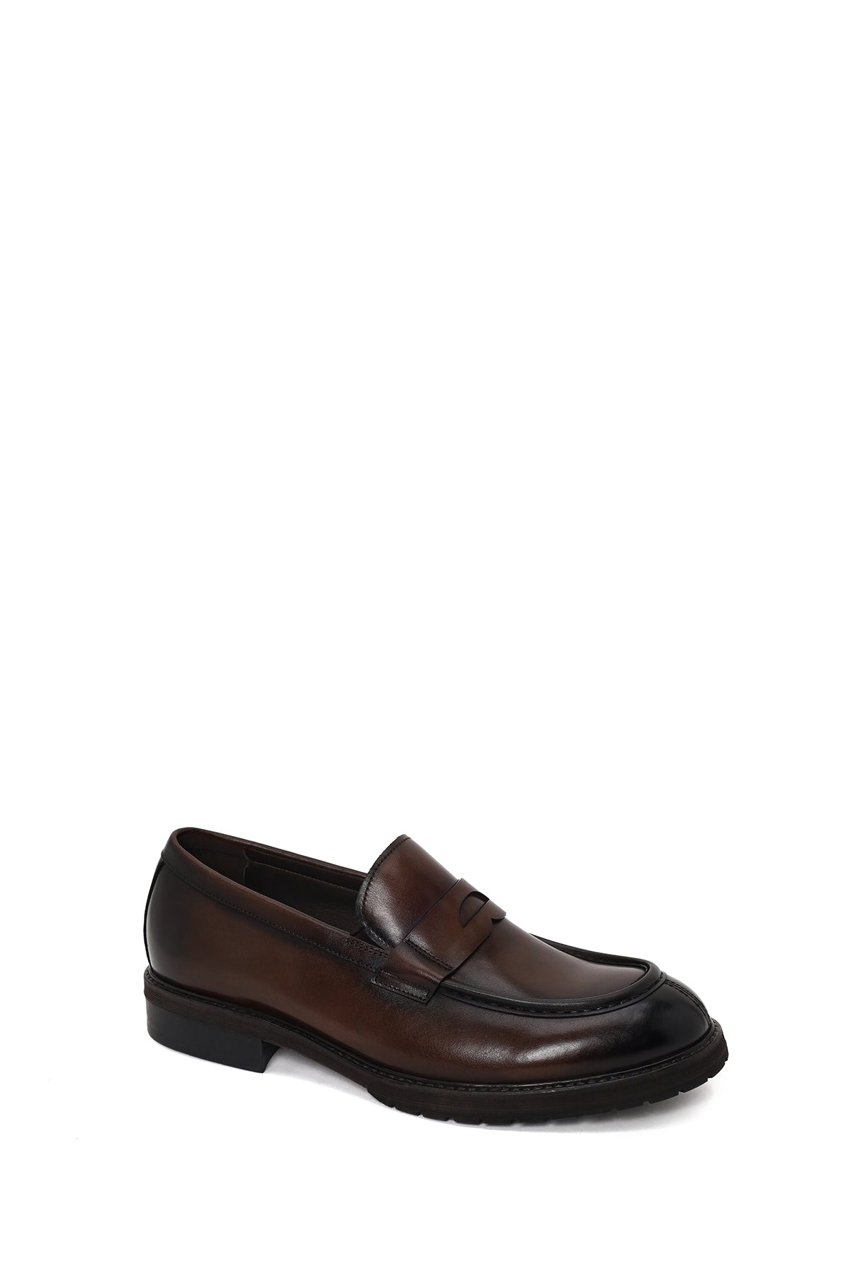 Erkek Kahverengi Deri Casual Loafer