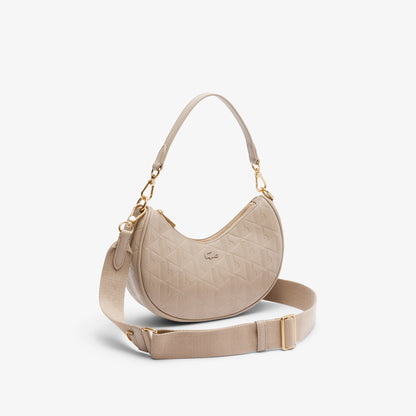 Lacoste Maheki Kadın Monogram Bej Omuz Çantası