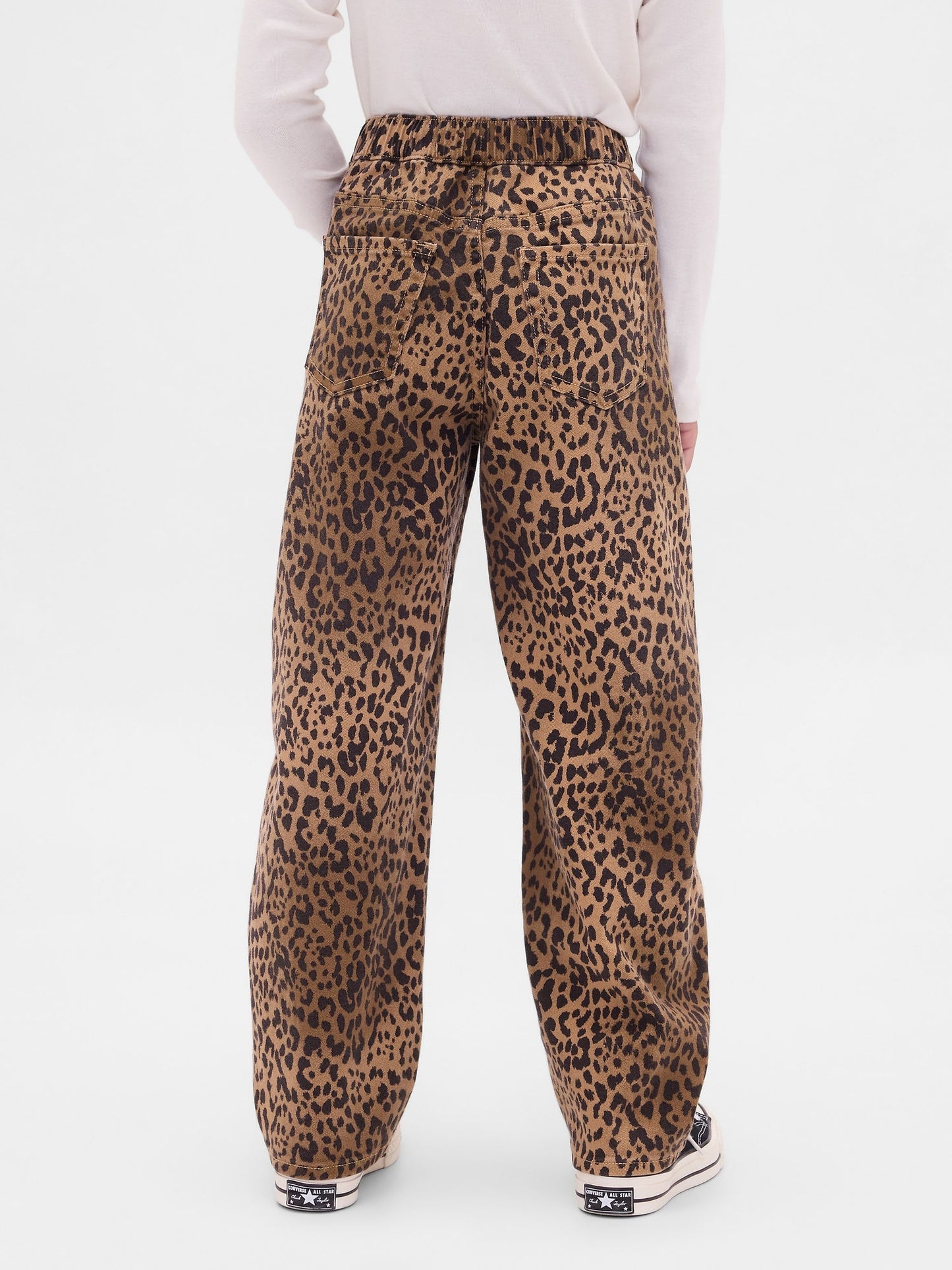 Kahverengi High-rise Easy Barrel Jean Pantolon