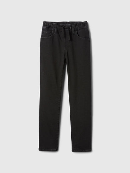 Siyah Pull-on Original Straight Jean Pantolon