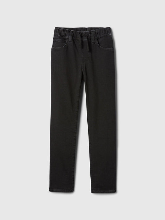 Siyah Pull-on Original Straight Jean Pantolon
